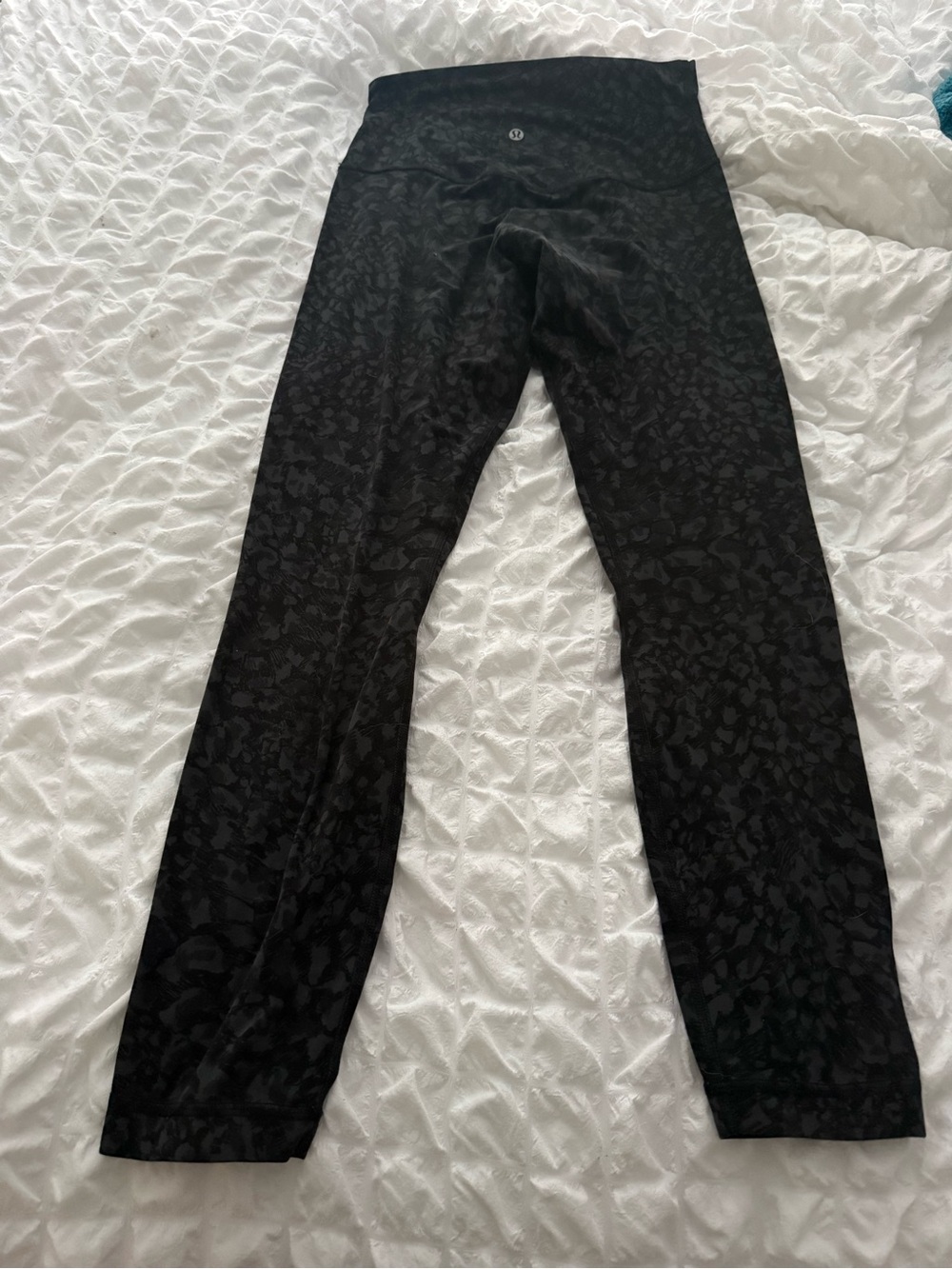lululemon athletica Kids Black Subtle Animal-Print Leggings